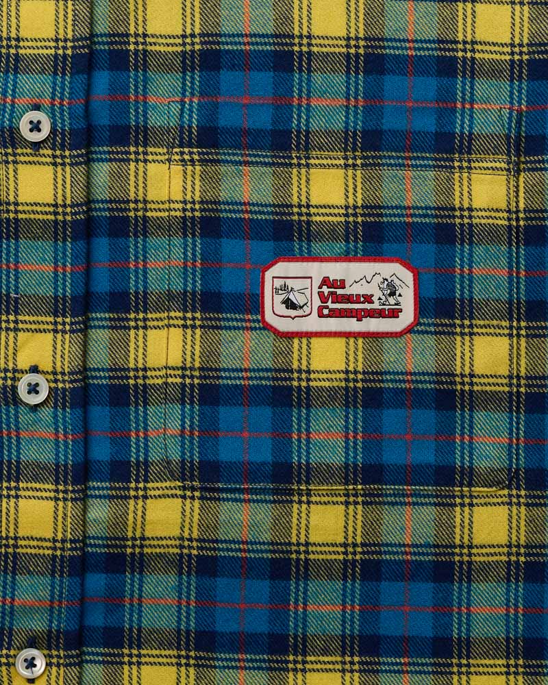 Au Vieux Campeur - Congés Payés - Chemise Elmer Flanelle - Bleu & Jaune