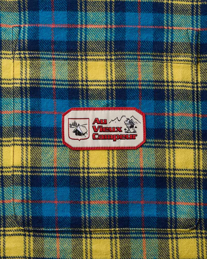 Au Vieux Campeur - Congés Payés - Chemise Elmer Flanelle - Bleu & Jaune