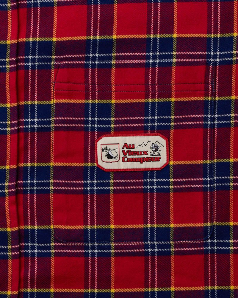 Au Vieux Campeur - Paid Vacation - Elmer Flannel Shirt - Red & Navy