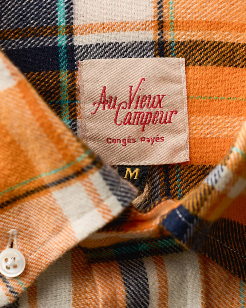 Au Vieux Campeur - Congés Payés - Chemise Elmer Flanelle - Jaune & Marine