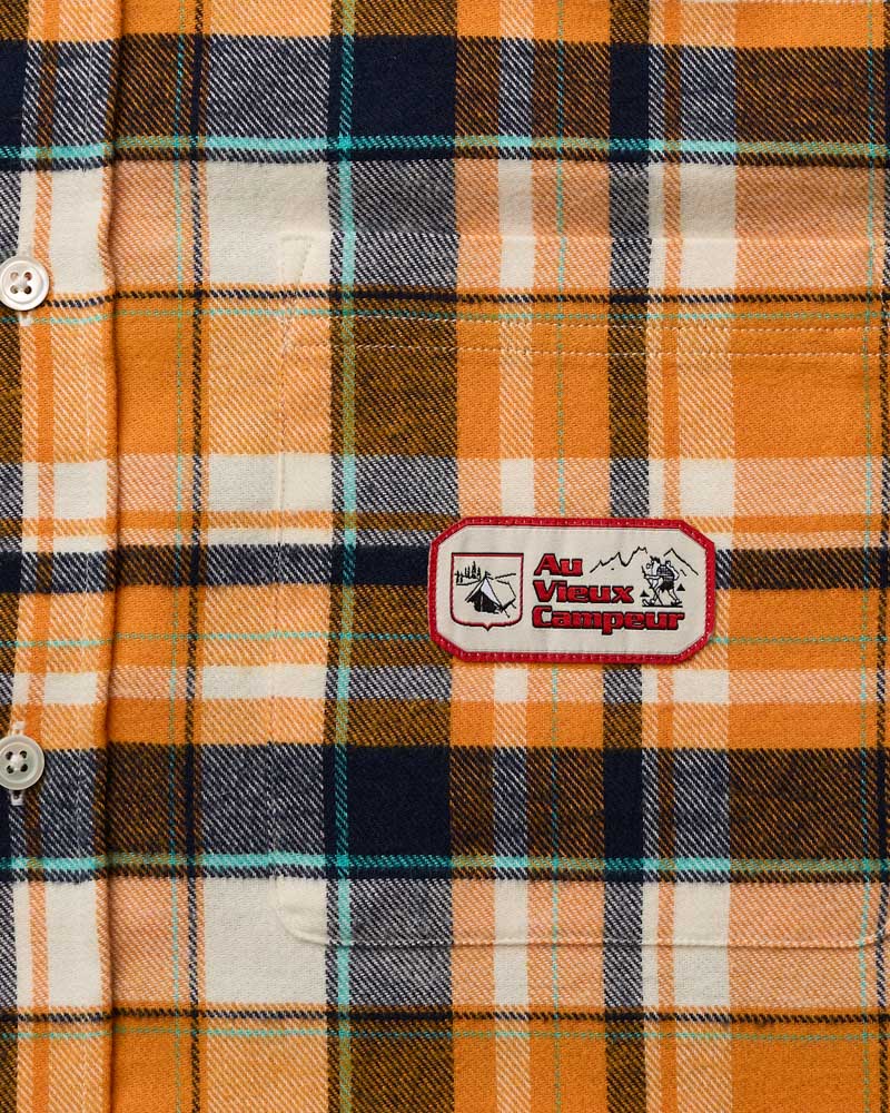 Au Vieux Campeur - Congés Payés - Chemise Elmer Flanelle - Jaune & Marine