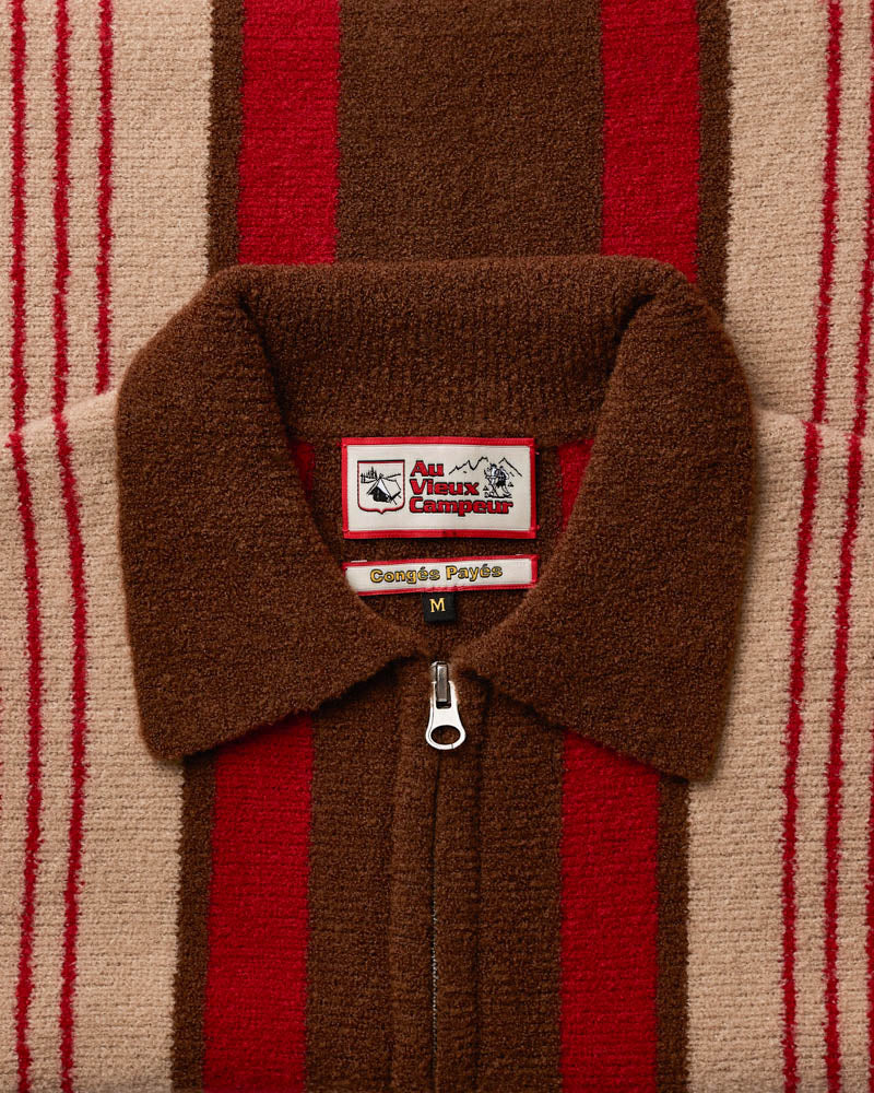 Au Vieux Campeur - Congés Payés - Gilet Alma - Marron Beige & Rouge