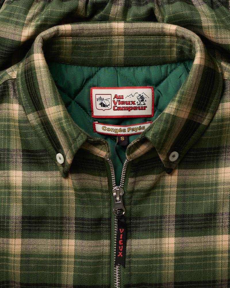 Au Vieux Campeur - Paid Leave - Claudine Checkered Jacket - Green