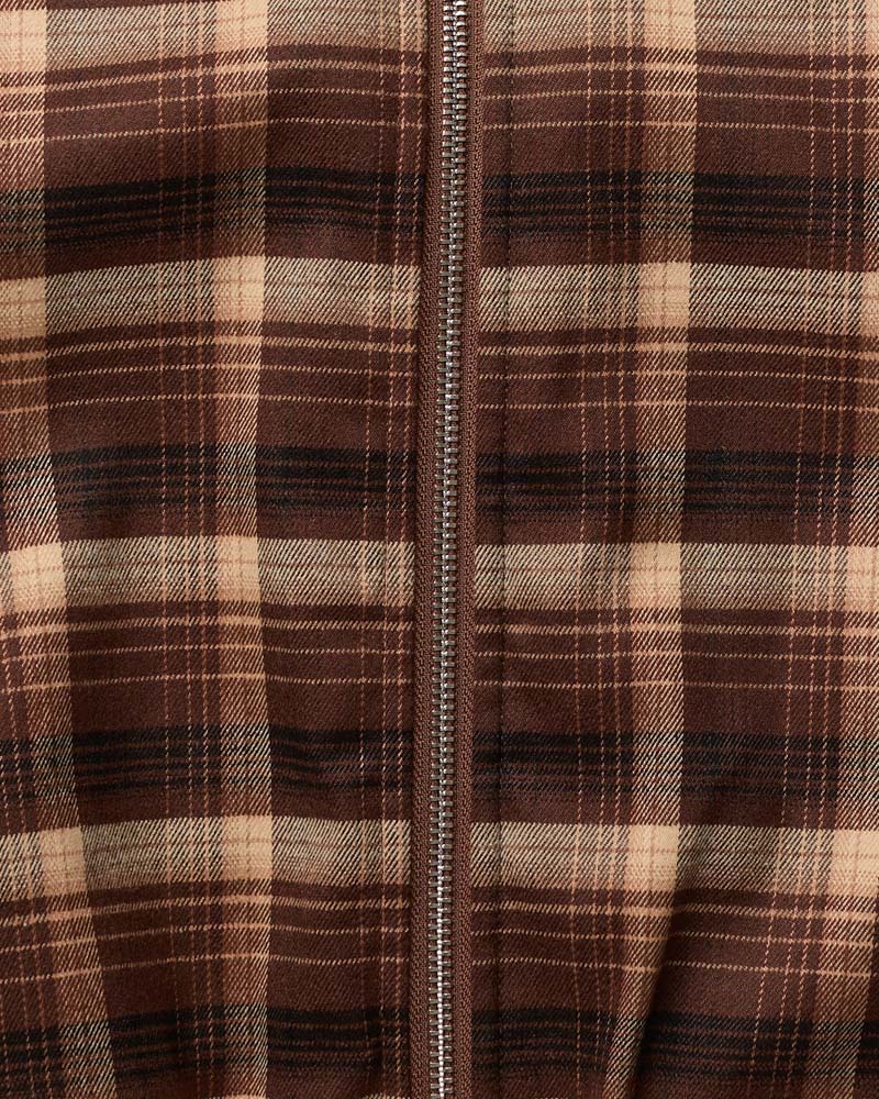 Au Vieux Campeur - Paid Leave - Claudine Checkered Jacket - Brown