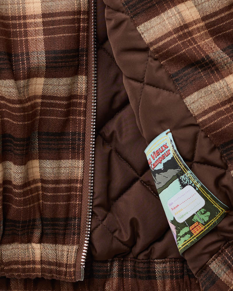 Au Vieux Campeur - Paid Leave - Claudine Checkered Jacket - Brown