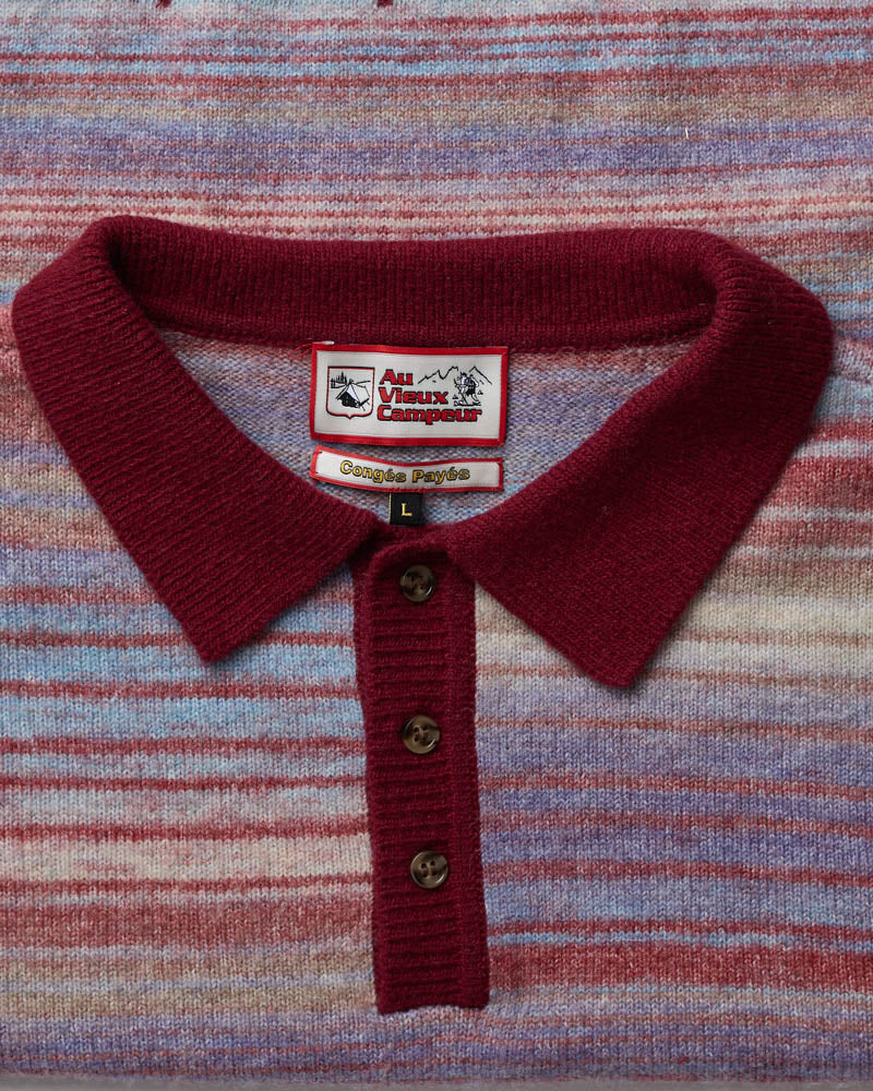 Au Vieux Campeur - Paid Leave - Hugo Sweater - Bordeaux & Bleu