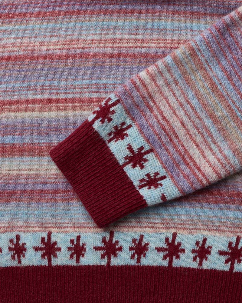 Au Vieux Campeur - Paid Leave - Hugo Sweater - Bordeaux & Bleu