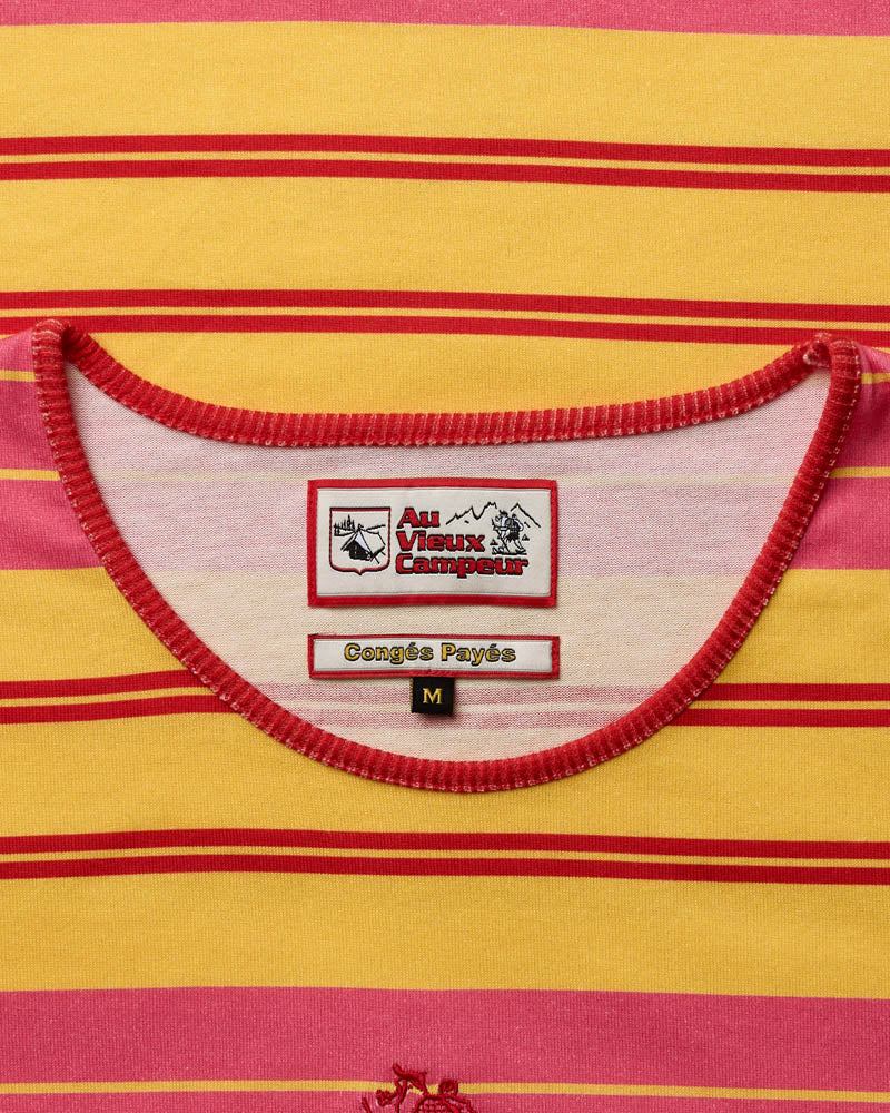 Au Vieux Campeur - Paid Leave - Bianca T-Shirt - Yellow Pink & Red