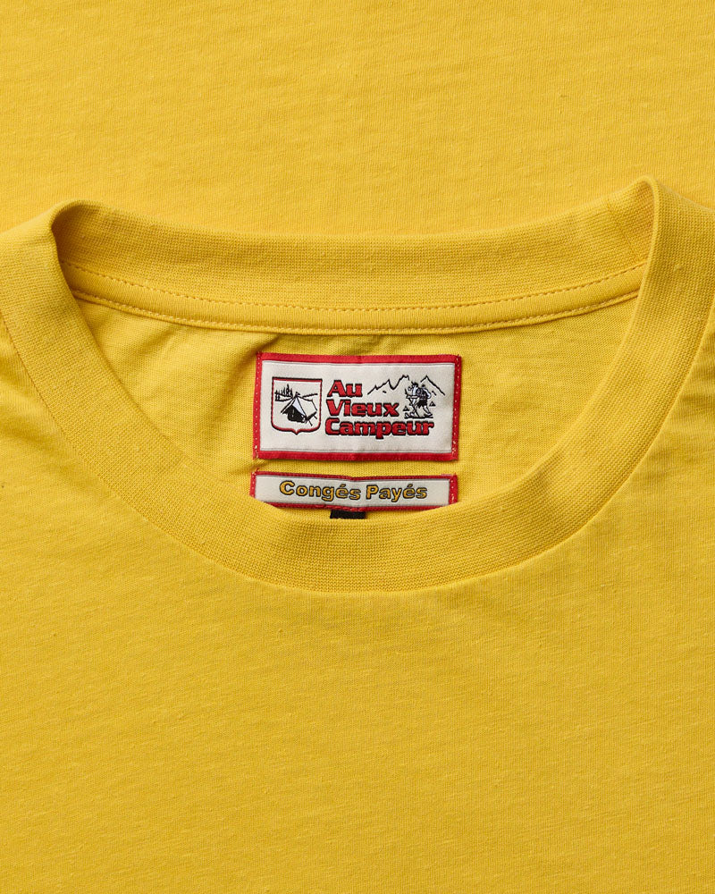 Au Vieux Campeur - Paid Holidays - Mercer T-shirt - Yellow