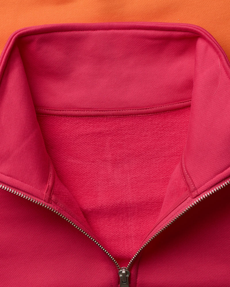 Au Vieux Campeur - Paid Leave - Vc Sport Sweatshirt - Pink & Orange