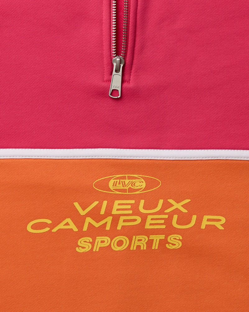 Au Vieux Campeur - Paid Leave - Vc Sport Sweatshirt - Pink & Orange