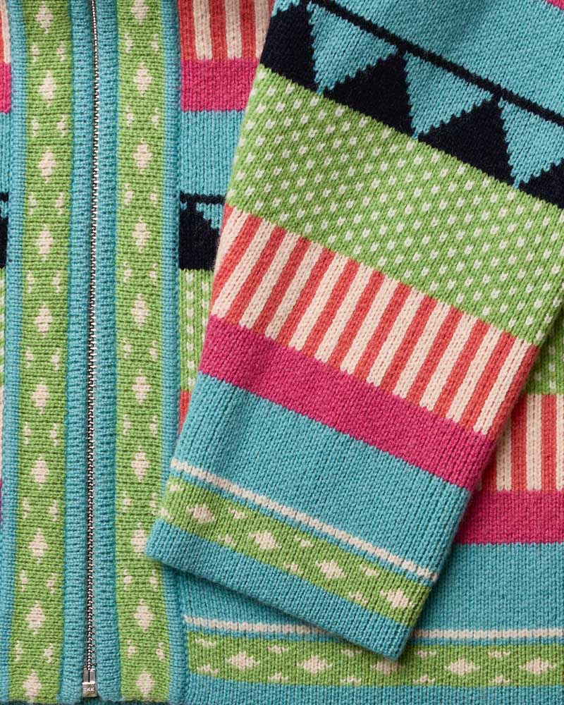 Au Vieux Campeur - Congés Payés - Cardigan Nicole - Vert & Bleu