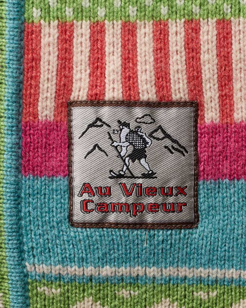 Au Vieux Campeur - Congés Payés - Cardigan Nicole - Vert & Bleu