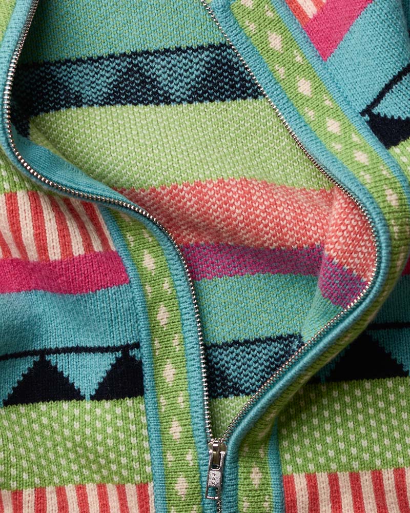 Au Vieux Campeur - Congés Payés - Cardigan Nicole - Vert & Bleu