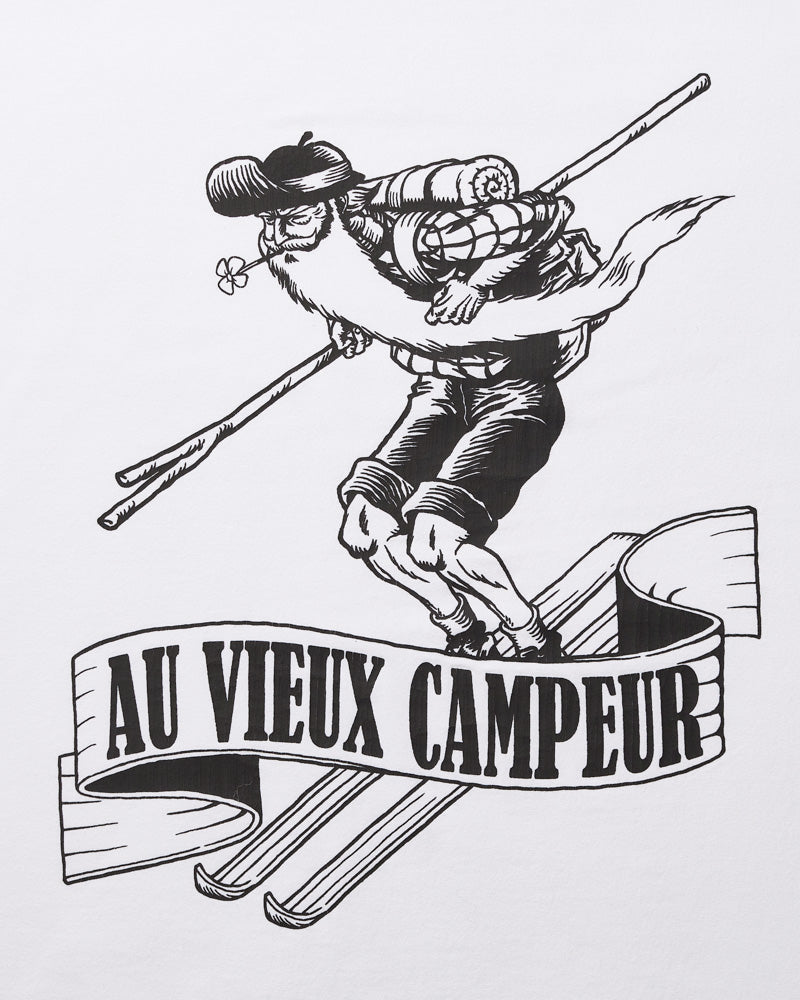 Au Vieux Campeur - Congés Payés - T-shirt skieur - Blanc