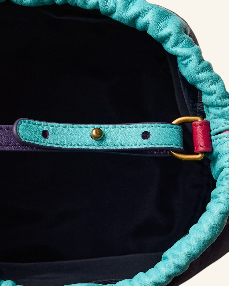 Au Vieux Campeur - Paid Leave - Climber Bag - Purple Turquoise & Pink