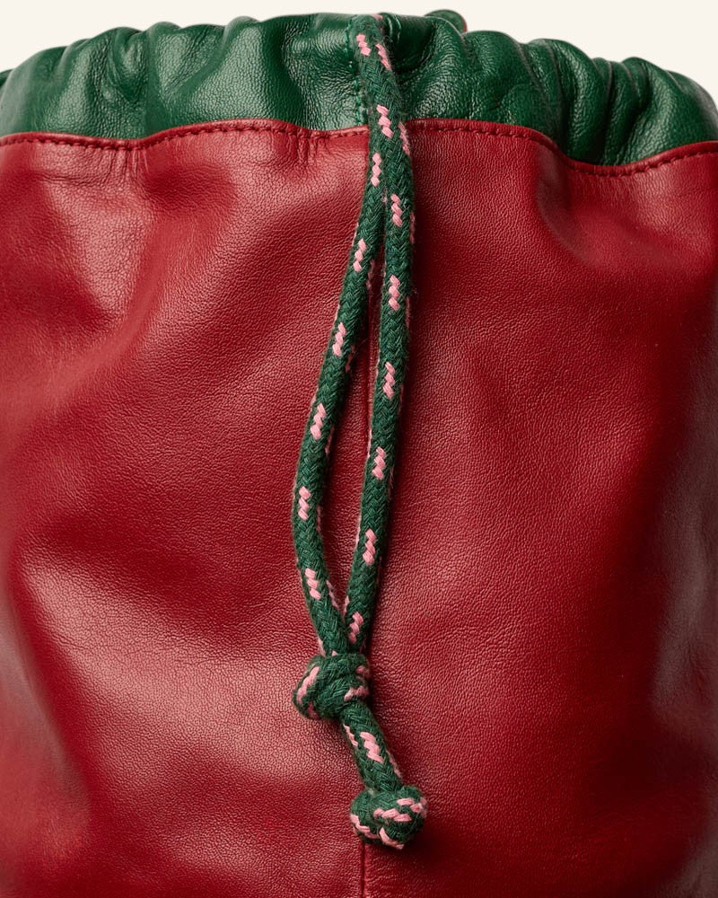 Au Vieux Campeur - Paid Leave - Climber Bag - Bordeaux Green & Orange