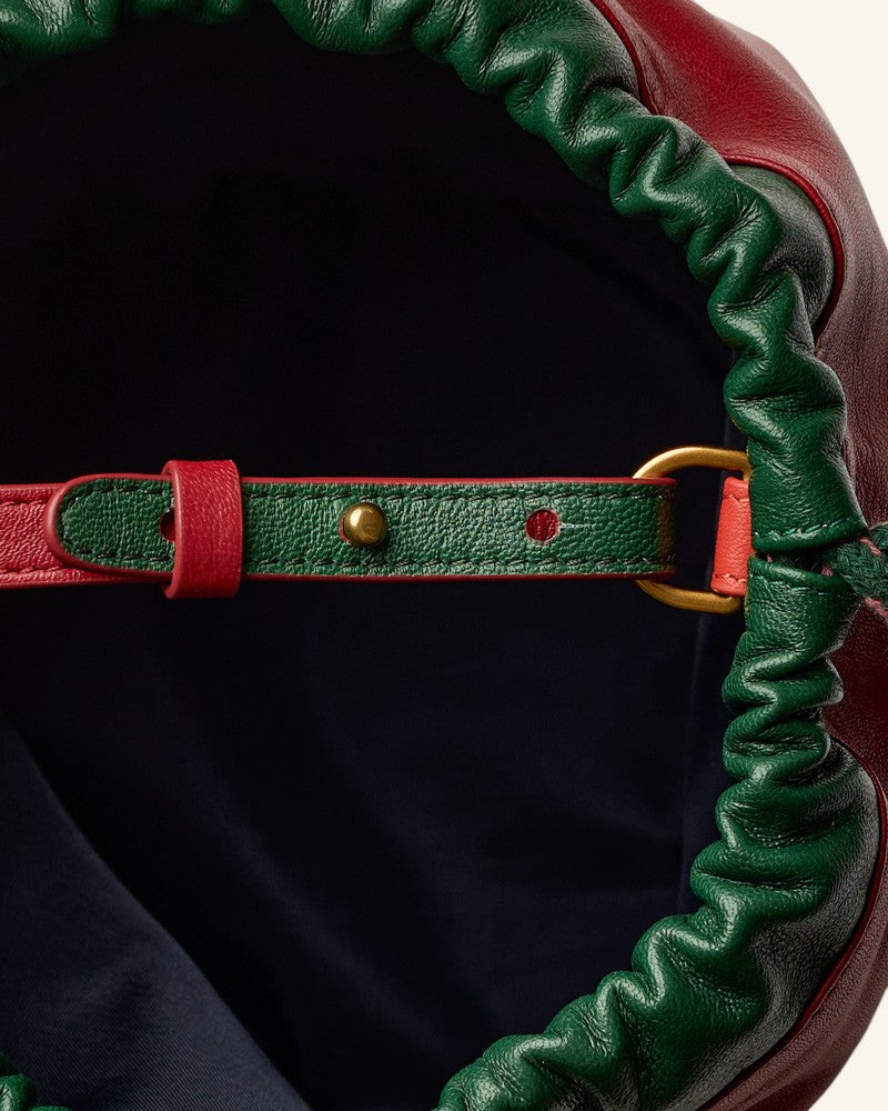 Au Vieux Campeur - Paid Leave - Climber Bag - Bordeaux Green & Orange