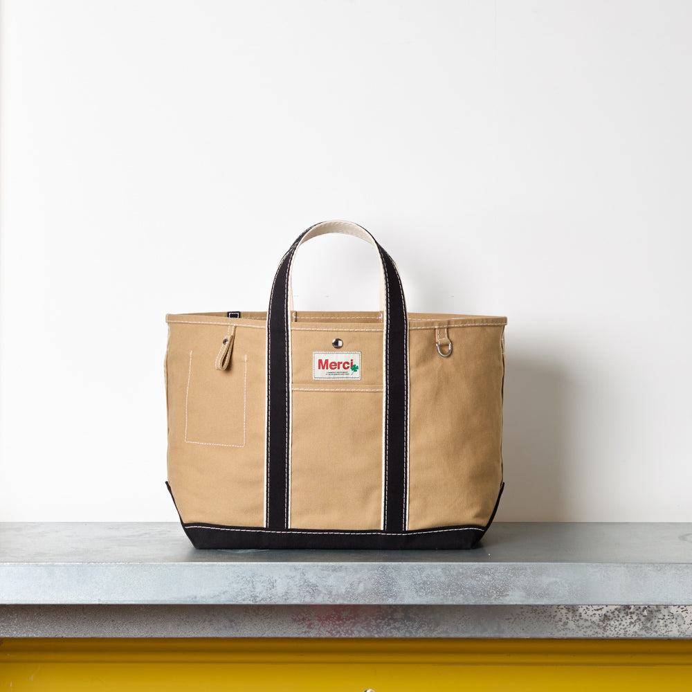 Merci - Candide shopping bag Ribbon - Beige & Black