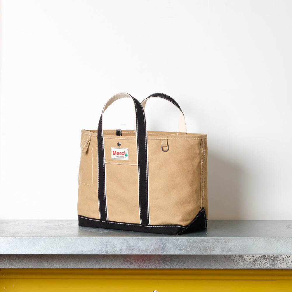 Merci - Candide shopping bag Ribbon - Beige & Black