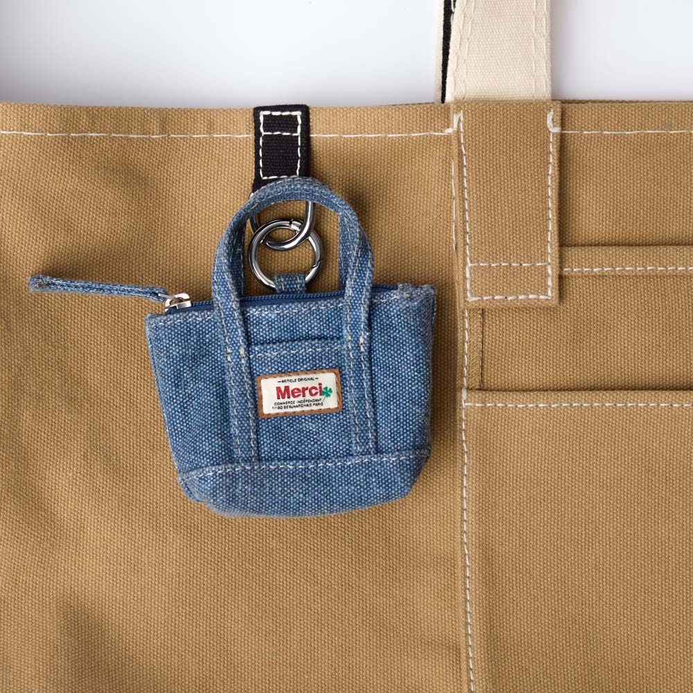 Merci - Candide shopping bag Ribbon - Beige & Black