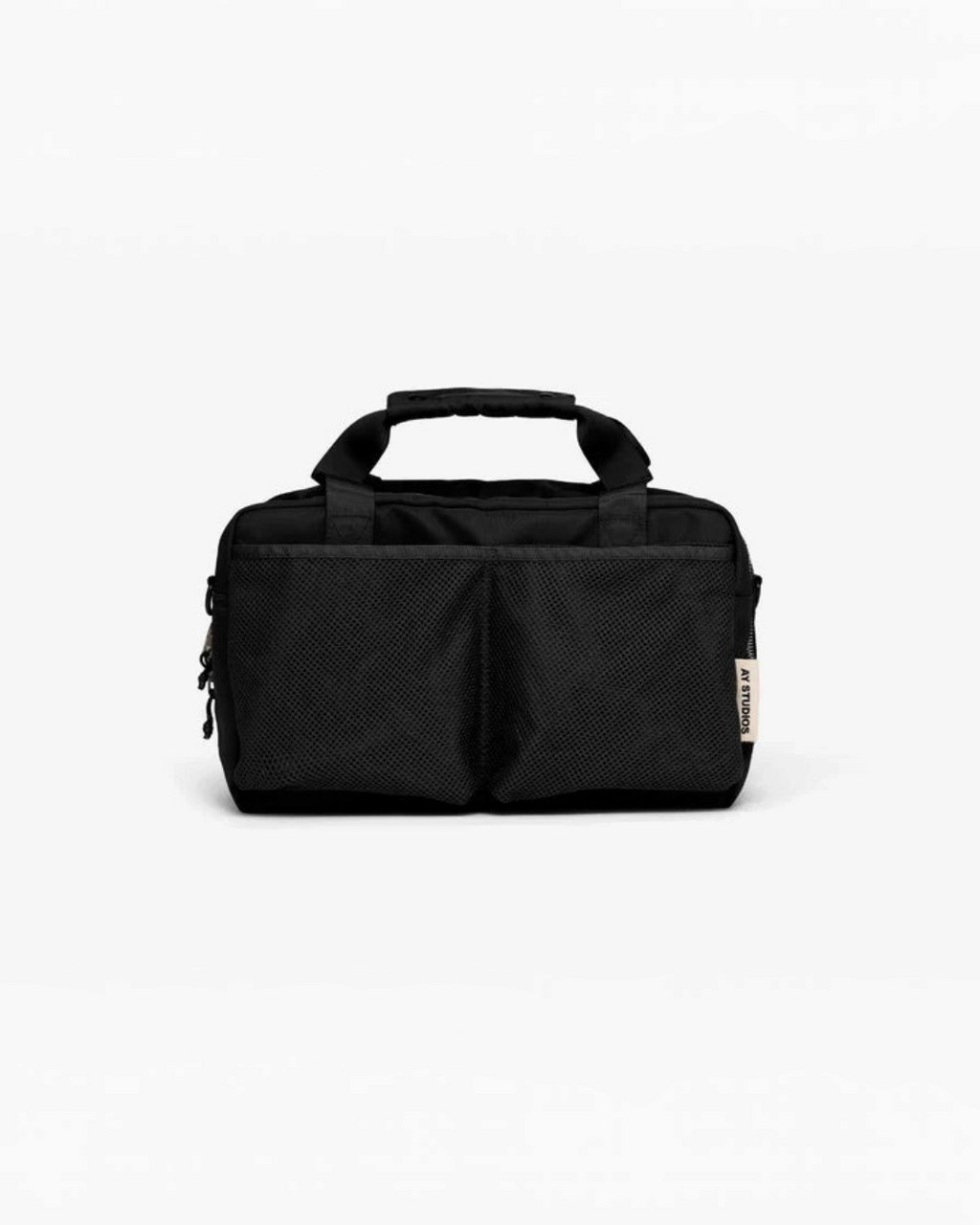 Sac de voyage Merci Paris AY Studios 18L noir en nylon recyclé avec poches en filet et poignées robustes